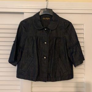 Ann Taylor Jean Jacket Silver Buttons Like New
